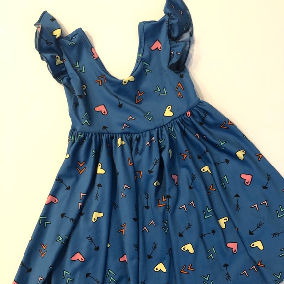 Dot Dot Smile Ballarina Dress Size 3//4 Pink w// hearts and arrows